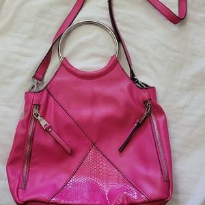 Pink and silver bag. Previously owned never used.